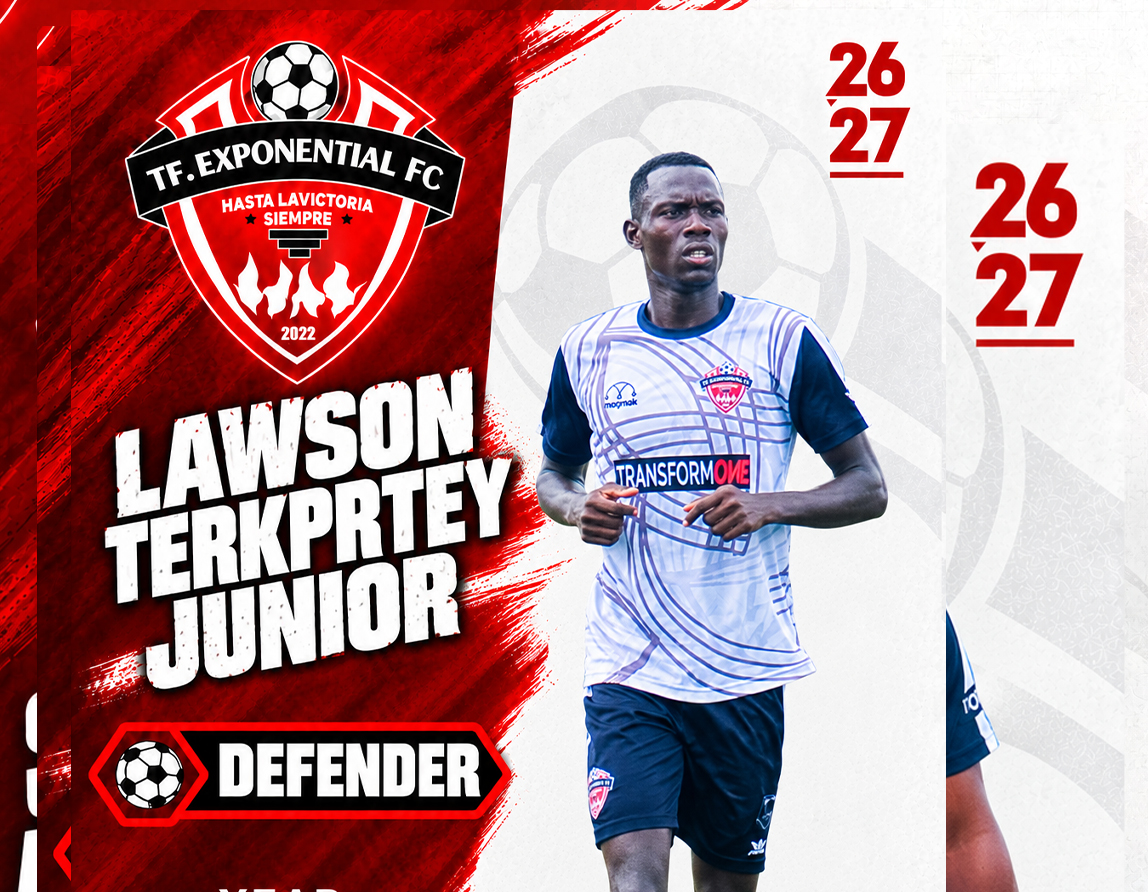 LAWSON TERKPRTEY JUNIOR, #0 Defender for TF Exponential FC