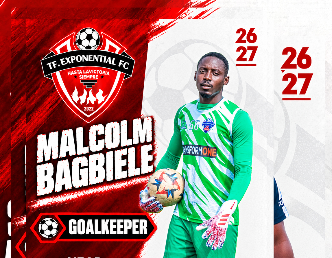 MALCOLM BAGBIELE, #0 Goalkeeper for TF Exponential FC